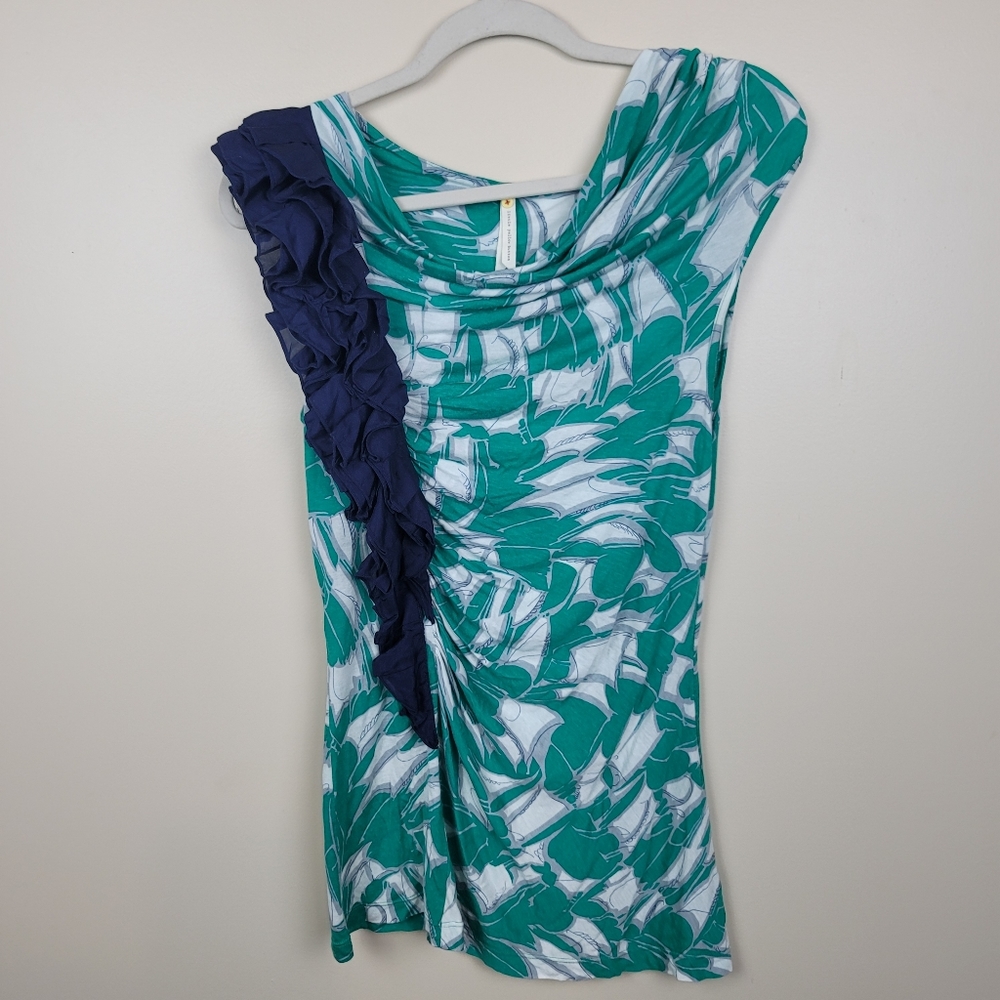FIRM | Anthropologie | Little Yellow Button Sleeveless Top size M